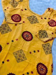 Yellow Printed Kurta set