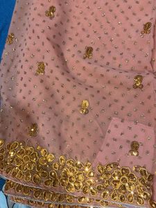 Elegant Peach Saree
