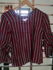 Striped Bell Sleeve Top