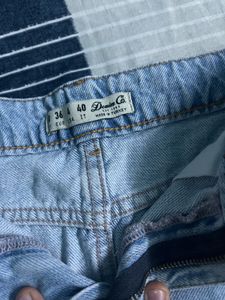 blue ripped skirt