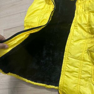 Yellow Puffer Vest Jacket.