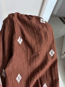 🆕 “Zudio” Coffee Embroidered Tiered Dress