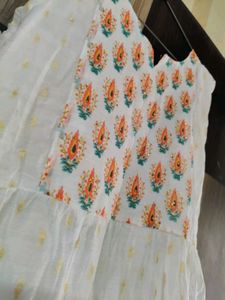 Tiered White Print Dress