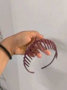Maroon Hair Comb Headband