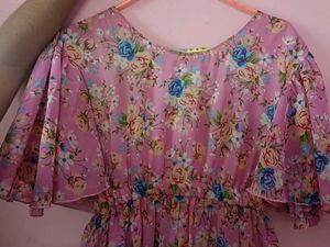 Floral Print Pink Dress