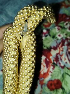 Vintage Gold Beaded Clutch