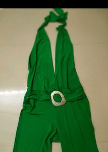 Green Halter Jumpsuit