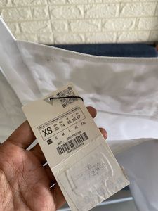 ZARA White Embellished Cami Top