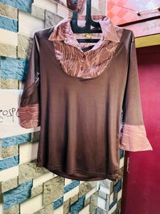 Women Mauve Stylish Wity Sleeve Top
