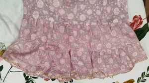 Floral long Ethnic Ruffled Skirt