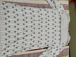 White Printed Kurta