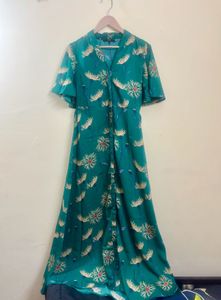 Vero moda Green Printed Floral Maxi Dress