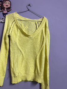 woolen yellow sweater