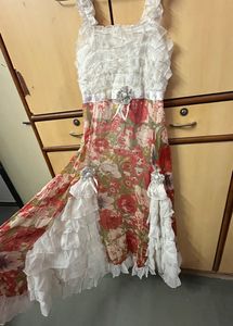 Floral Design Frock For Small Girls