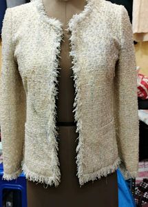 Fringed Tweed Jacket