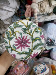 Embroidered Floral Print Jewellery Box
