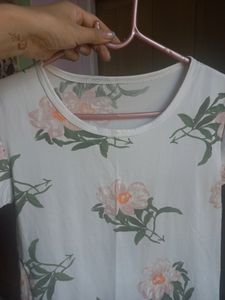 Floral White Top.