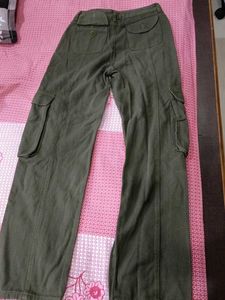 Olive Green Cargo Pants - 28 inches