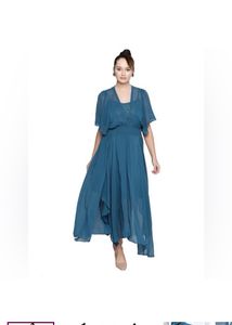 Label Ritu Kumar Teal Maxi DressWith Camisole