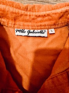 Corduroy Shirt/Jacket: Orange: Large