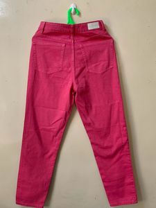 Mom Jeans Cute Colour Pink