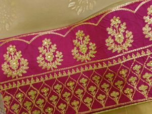Elegant Gold &amp; Pink Sari With Blouse