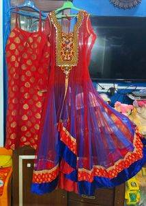 🌹🔥 Beautiful Red Anarkali 🤩