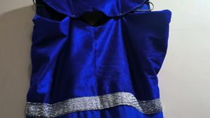 Blue Colour Full Length Gown