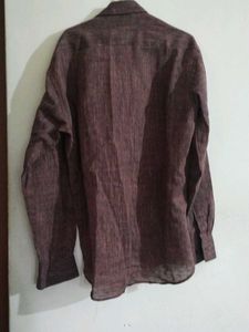 Brown Cotton Formal Shirt For Men
