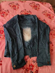 Denim Jacket with Patchwork Detail