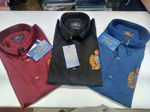 Brand Tag Shirt Slim Fit Shir