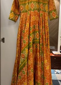 Elegant Ethnic Gown - Patola print.
