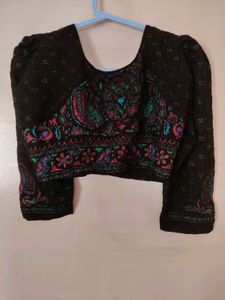 Stylish Black Ethnic Blouse