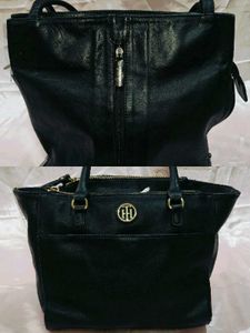 Combo Of Two Black Leather Handbags