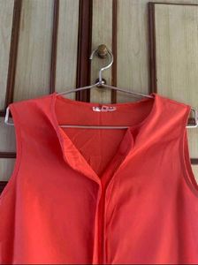 Orange Sleeveless Top