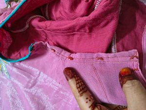 Pink Embroidered Saree Blouse