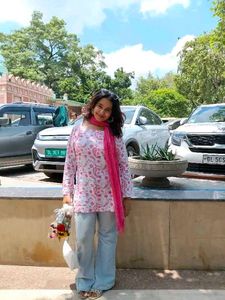 Floral Print Short Kurti