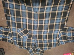 Blue Plaid Flannel Shirt