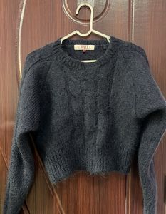 Cozy Cropped Knit Sweater