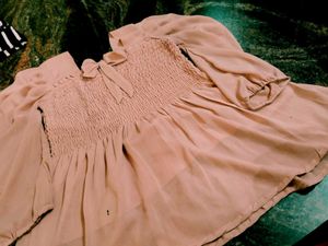 Chic Pink Smocked Top