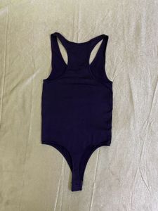 Black Stretchy Racerback Bodysuit Bust 32-34