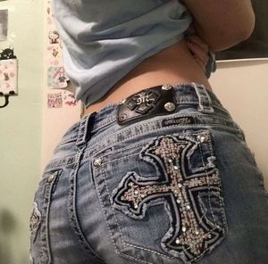 Y2k Low Rise Vintage Studded Bootcut Jeans