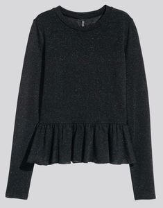 H&M Glittery Peplum Top ✨