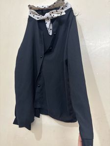 Black Button-Down Top