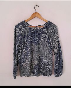 Boho Print Long Sleeve Top