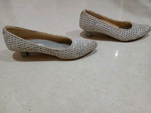 Women Silver Shining Shoes