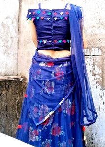 ✨️Blue Floral Lehenga Choli Set✨️