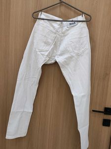 White Straight Leg Jeans