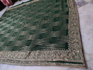 Dark Green Saree