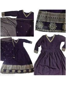 Elegant Purple Anarkali Suit available in all size